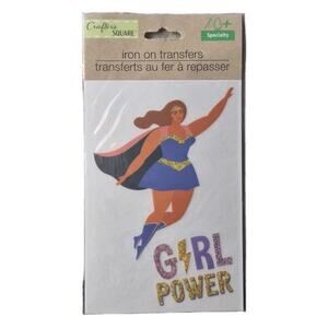 Crafter's Square Iron-On Transfers - Girl Power - Brand New With Instructions
